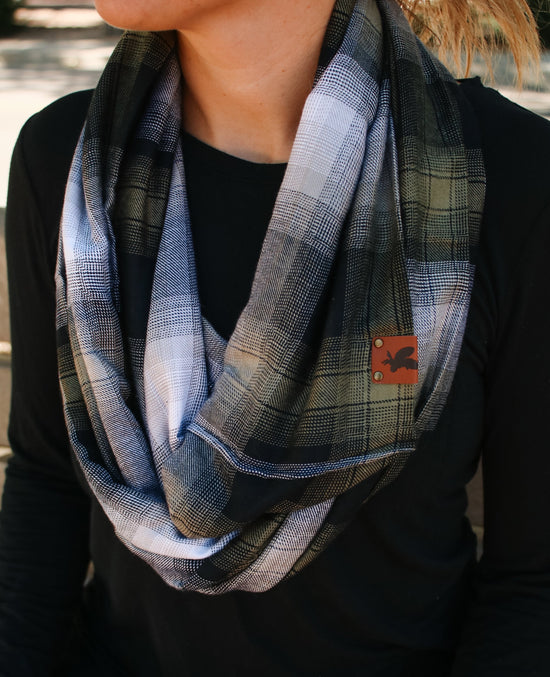 Forest Flannel Infinity Scarf