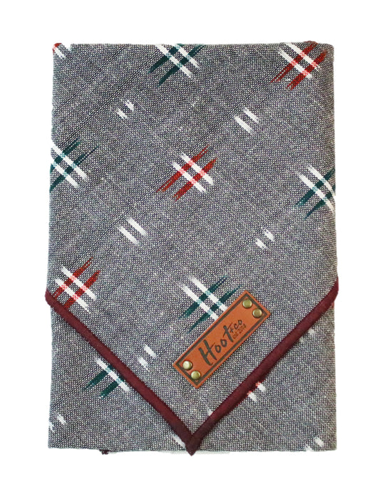 Christmas Ikat Rolled Bandana