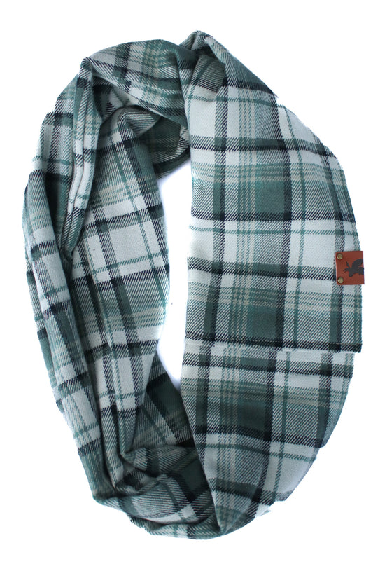 Jade Flannel Infinity Scarf