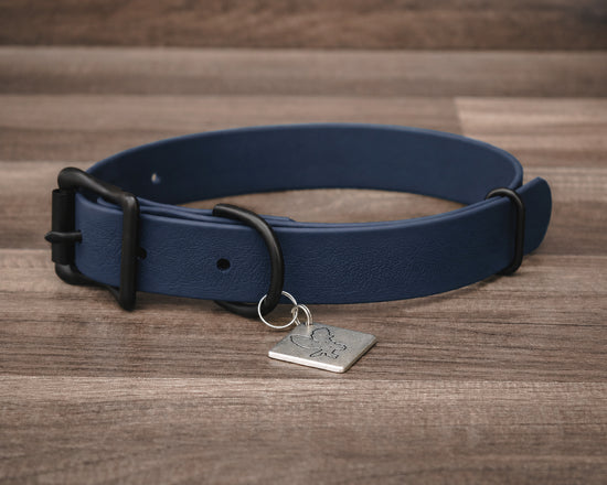 Onyx Navy Buckle Collar