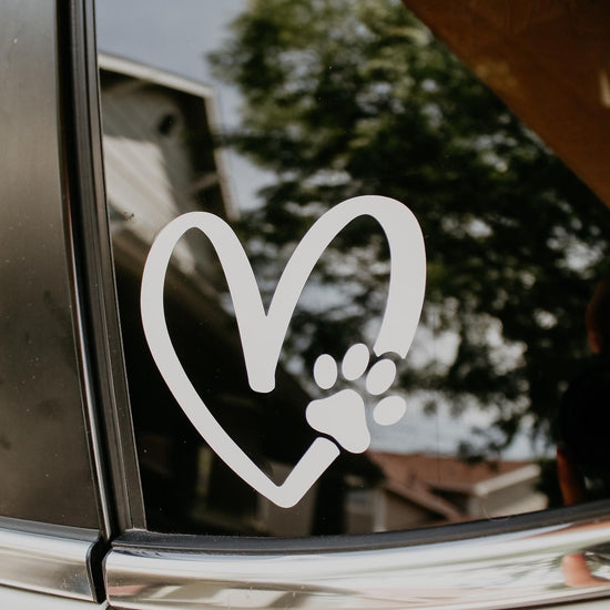 Heart + Paw Decal
