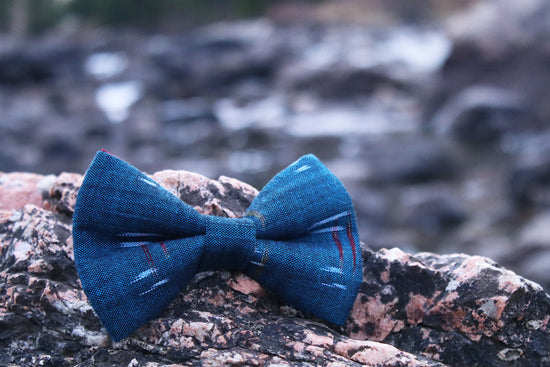 Indigo Ikat Bow Tie