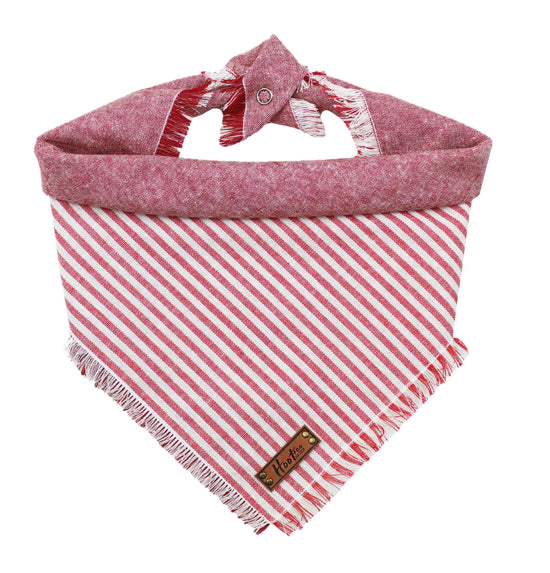 Lane Linen Red Frayed Bandana