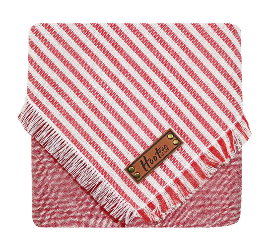 Lane Linen Red Frayed Bandana