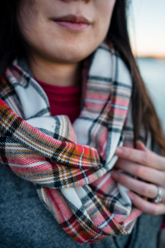 Tinsel Flannel Infinity Scarf