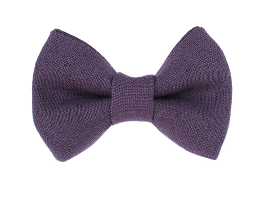 Boysenberry Linen Bow Tie