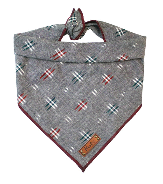 Christmas Ikat Rolled Bandana