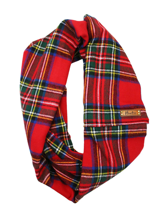 Classic Red Flannel Infinity Scarf