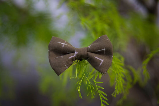 Olive Ikat Bow Tie