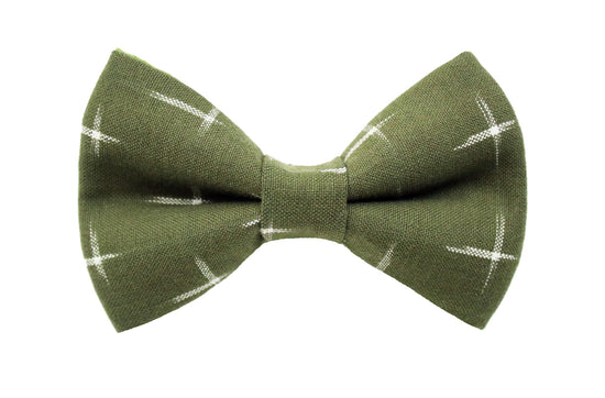Olive Ikat Bow Tie