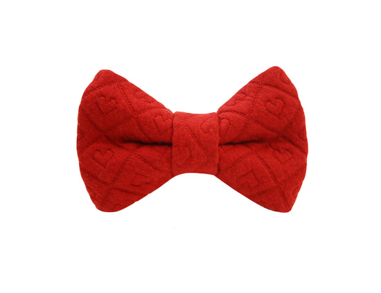 Sweater Hearts Red Bow Tie