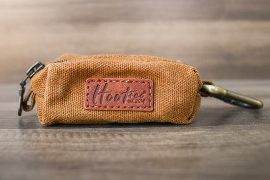 Waxed Canvas Poop Bag Holder - Mustard