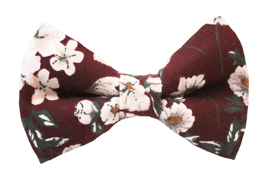 Lani Floral Bow Tie - Wine
